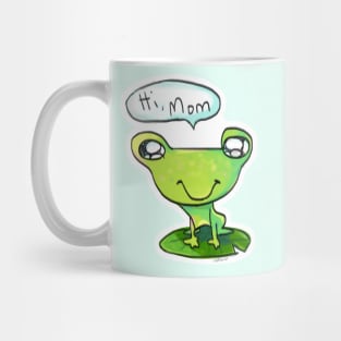 "Hi Mom" Frog Mug